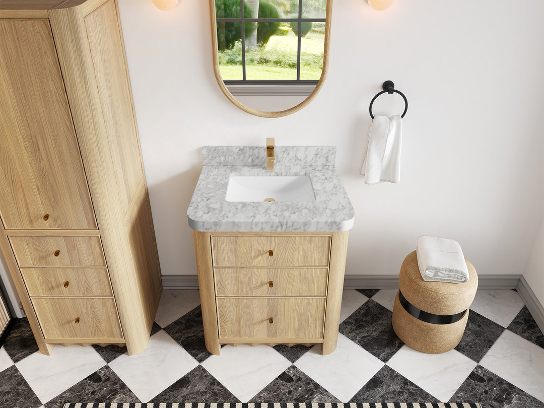 Orlando Oak 30 in. W x 22 in. D Single Sink Bathroom Vanity