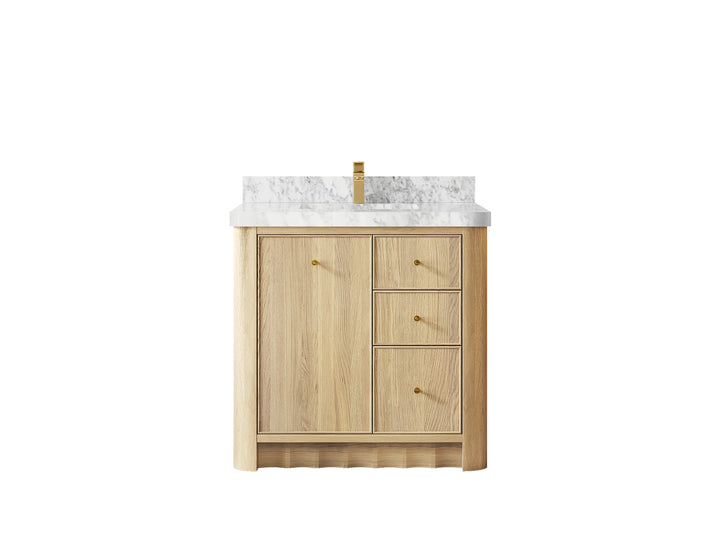 Orlando Oak 36 in. W x 22 in. D Center Sink Bathroom Vanity - photo 16