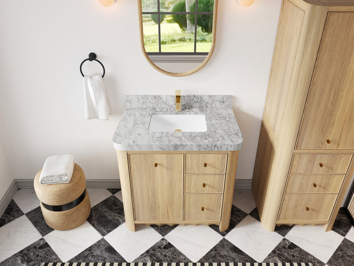 Orlando Oak 36 in. W x 22 in. D Center Sink Bathroom Vanity - photo 15