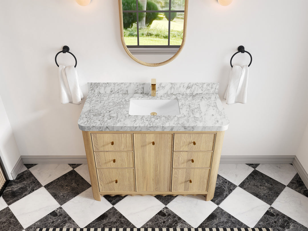 Orlando Oak 48 in. W x 22 in. D Single Sink Bathroom Vanity
