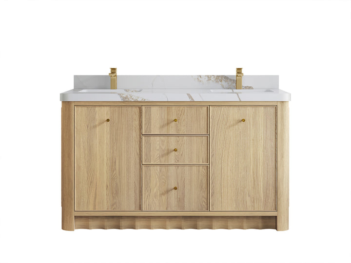 Orlando Oak 60 in. W x 22 in. D Double Sink Bathroom Vanity - photo 8