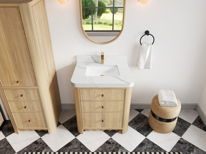Orlando Oak 30 in. W x 22 in. D Single Sink Bathroom Vanity - photo 13