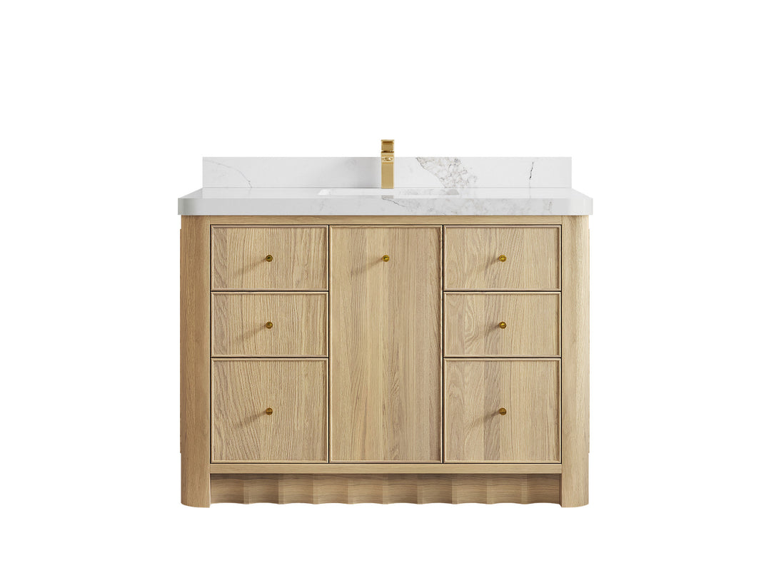 Orlando Oak 48 in. W x 22 in. D Single Sink Bathroom Vanity