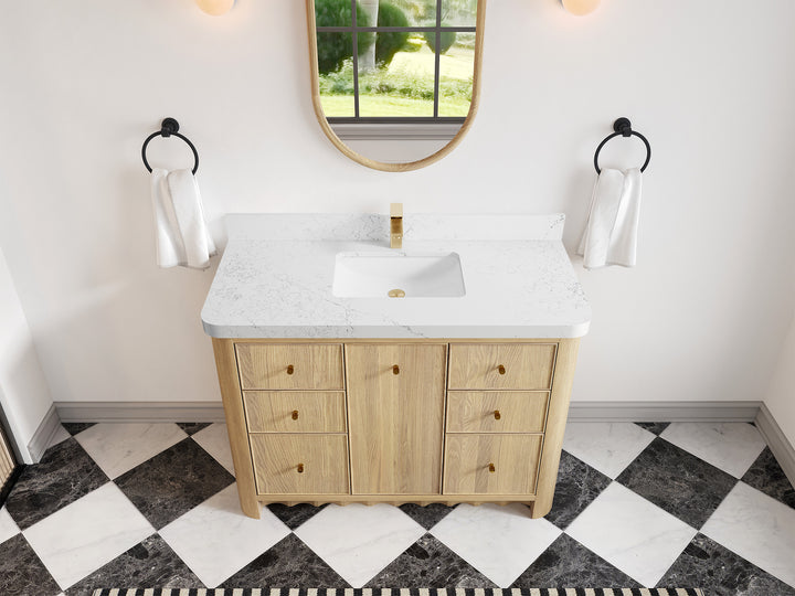 Orlando Oak 48 in. W x 22 in. D Single Sink Bathroom Vanity - photo 19