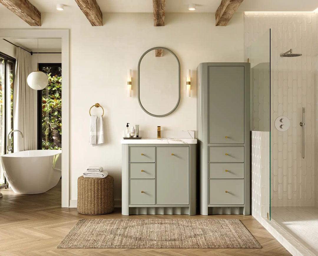 Orlando 36 in. W x 22 in. D Center Sink Bathroom Vanity | 
              
                Evergreen
                
                  
             - ORL_EGN_CA_GL_36CR - photo №5