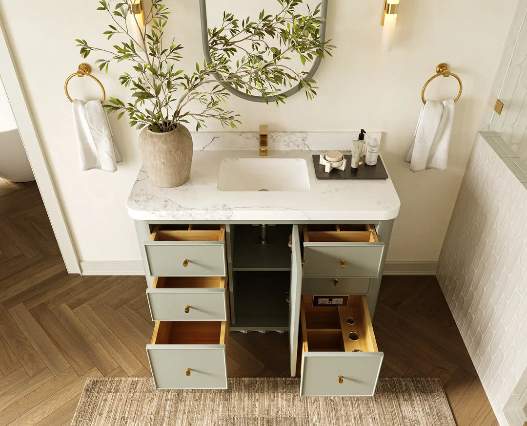 Orlando 48 in. W x 22 in. D Single Sink Bathroom Vanity | 
              
                Evergreen
                
                  
             - ORL_EGN_CA_LZ_48S - photo №4