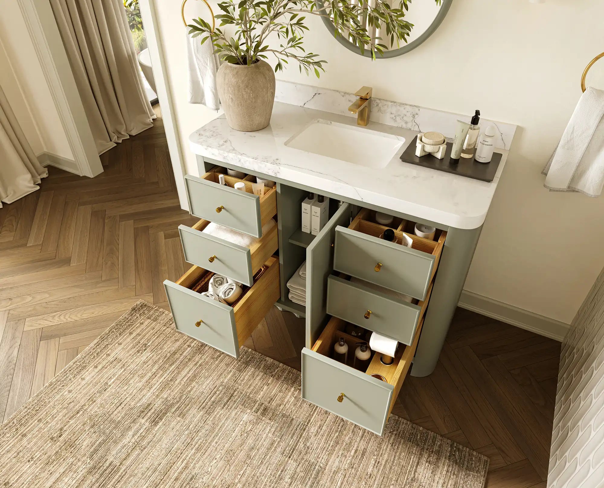 Orlando 48 in. W x 22 in. D Single Sink Bathroom Vanity