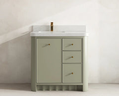 Orlando 36 in. W x 22 in. D Left Offset Sink Bathroom Vanity - photo 26