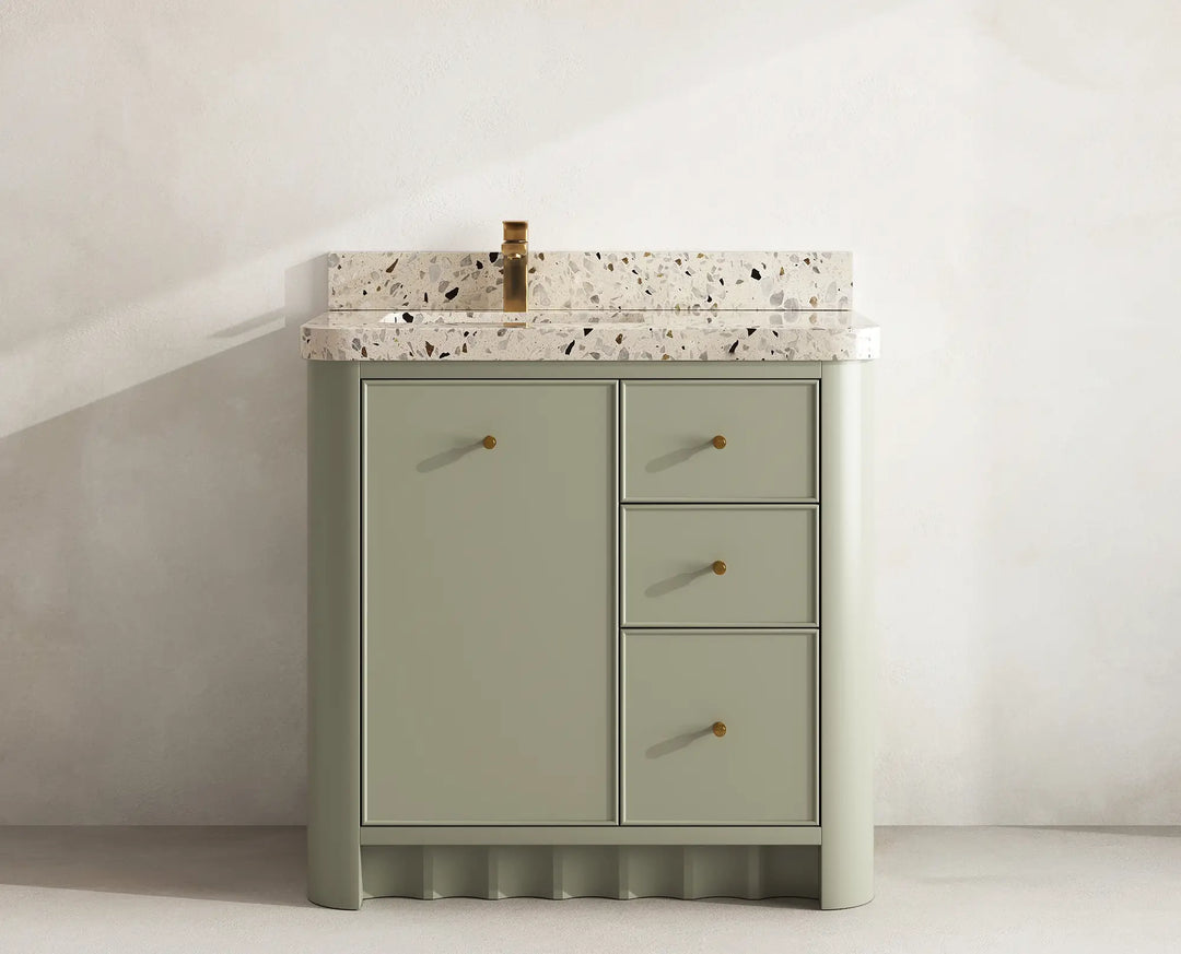 Orlando 36 in. W x 22 in. D Left Offset Sink Bathroom Vanity | 
              
                Evergreen
                
                  
             - ORL_EGN_CA_GL_36L - photo №25