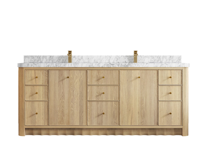Orlando Oak 84 in. W x 22 in. D Double Sink Bathroom Vanity - photo 16