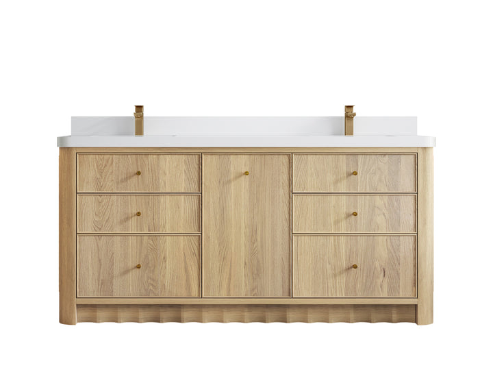 Orlando Oak 72 in. W x 22 in. D Double Sink Bathroom Vanity - photo 22