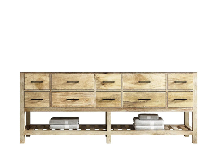 Parker Mango Wood 84 in. W x 22 in. D Double Sink Bathroom vanity with - photo 6