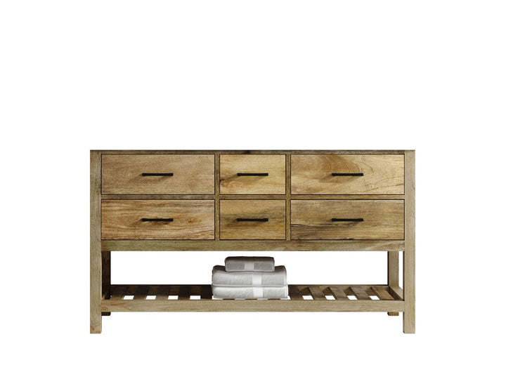 Parker Mango Wood 60 in. W x 22 in. D Double Sink Bathroom Vanity - photo 6