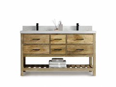 Parker Mango Wood 60 in. W x 22 in. D Double Sink Bathroom Vanity - photo 1