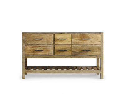 Parker Mango Wood 60 in. W x 22 in. D Double Sink Bathroom Vanity