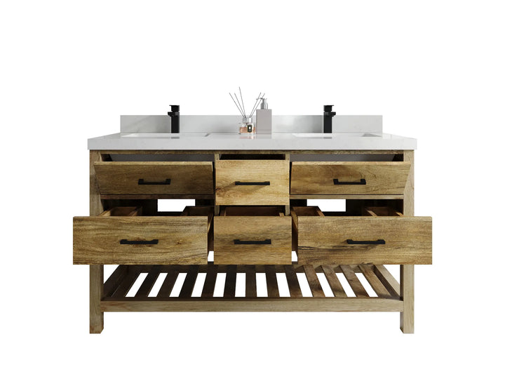 Parker Mango Wood 60 in. W x 22 in. D Double Sink Bathroom Vanity - photo 2