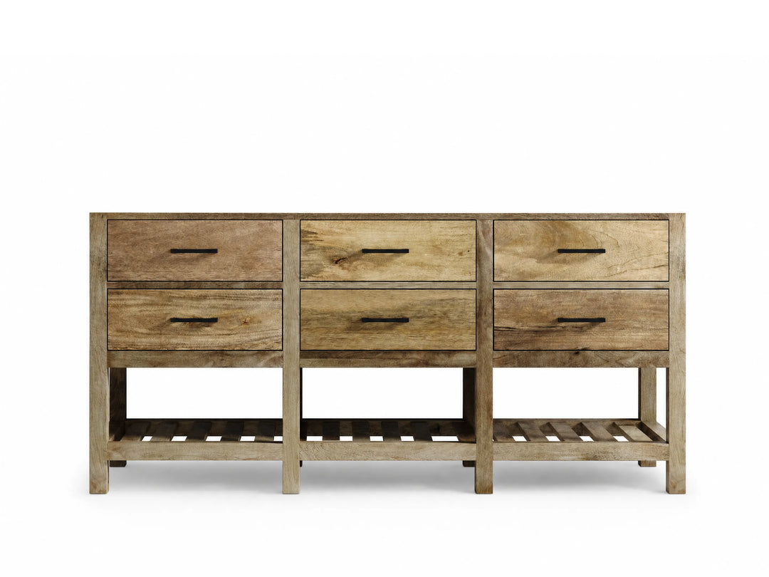 Parker Mango Wood 72 in. W x 22 in. D Double Sink Bathroom Vanity | 
              
                Natural Mango
                
                  
             - PRK_MG_NTR_WHQZ_72D - photo №6
