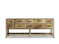Parker Mango Wood 84 in. W x 22 in. D Double Sink Bathroom vanity with - photo 5