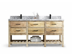 Parker Mango Wood 72 in. W x 22 in. D Double Sink Bathroom Vanity - photo 1