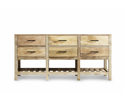 Parker Mango Wood 72 in. W x 22 in. D Double Sink Bathroom Vanity