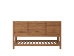 Parker Teak Wood 60 in. W x 22 in. D Single Sink Bathroom Vanity - photo 6