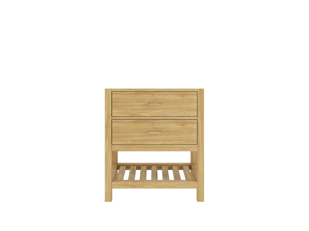 Parker Teak  30 in. W x 22 in. D Single Sink Bathroom Vanity in Light Natural - Cabinet only