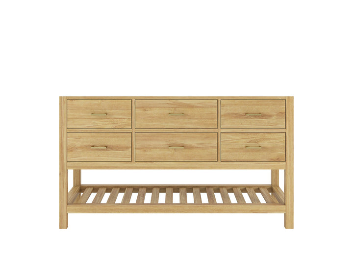 Parker Teak Wood 60 in. W x 22 in. D Single Sink Bathroom Vanity - photo 6