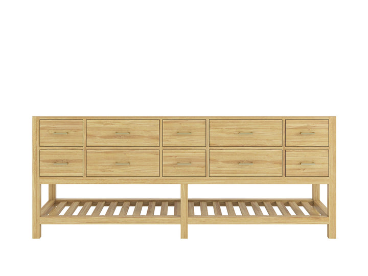 Parker Teak Wood 84 in. W x 22 in. D Double Sink Bathroom vanity with - photo 6