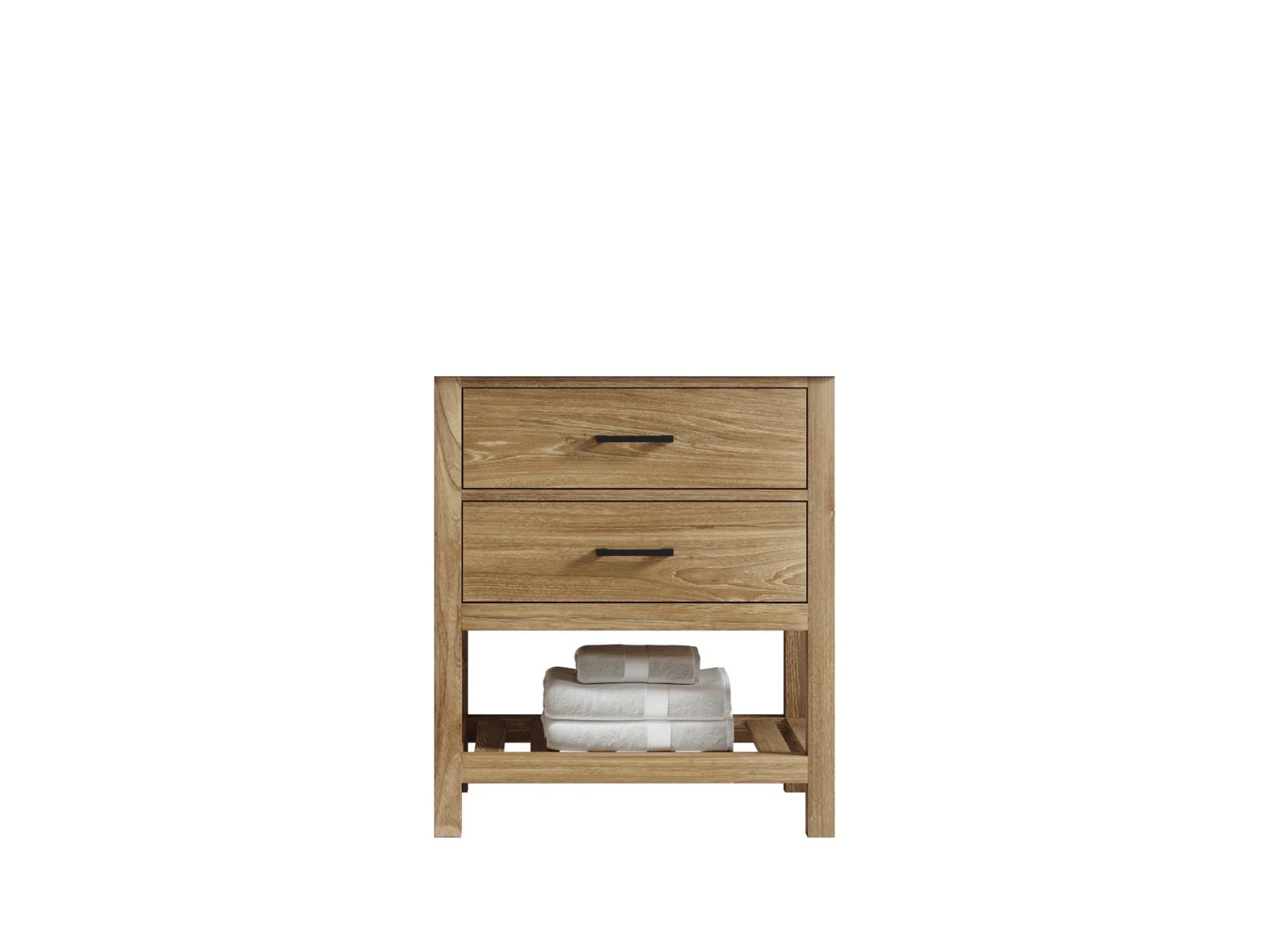 Parker Teak Wood 30 in. W x 22 in. D Single Sink Bathroom Vanity