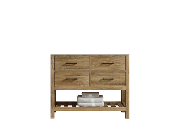 Parker Teak Wood 42 in. W x 22 in. D Single Sink Bathroom Vanity - photo 6