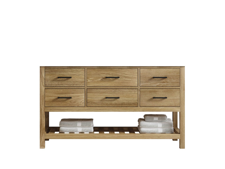 Parker Teak Wood 60 in. W x 22 in. D Single Sink Bathroom Vanity - photo 6