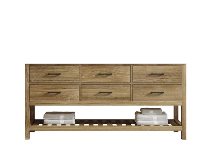 Parker Teak Wood 72 in. W x 22 in. D Double Sink Bathroom Vanity - photo 7