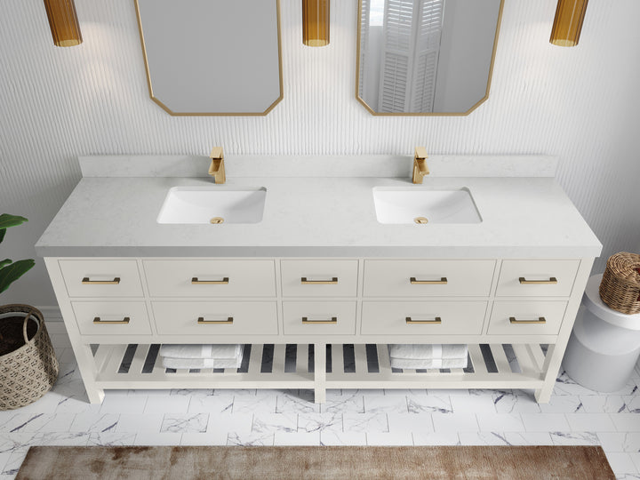 Parker 84 in. W x 22 in. D Double Sink Bathroom Vanity - photo 9