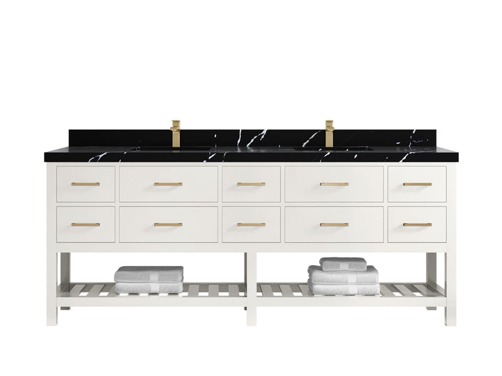 Parker 84 in. W x 22 in. D Double Sink Bathroom Vanity - photo 12