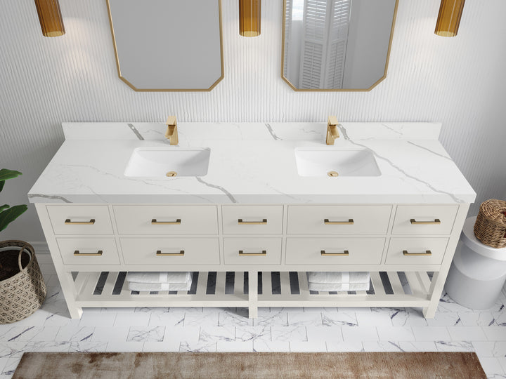 Parker 84 in. W x 22 in. D Double Sink Bathroom Vanity - photo 15