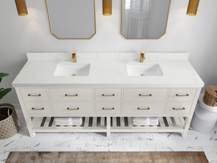 Parker 84 in. W x 22 in. D Double Sink Bathroom Vanity - photo 23