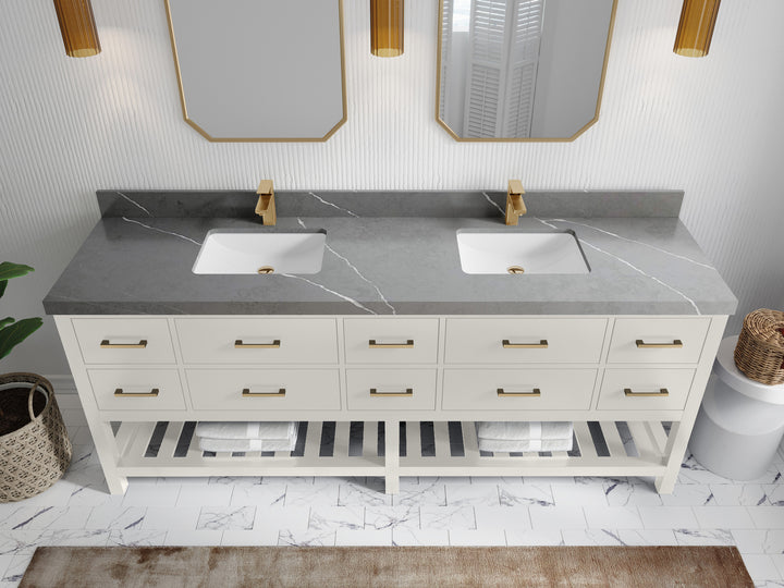 Parker 84 in. W x 22 in. D Double Sink Bathroom Vanity - photo 27