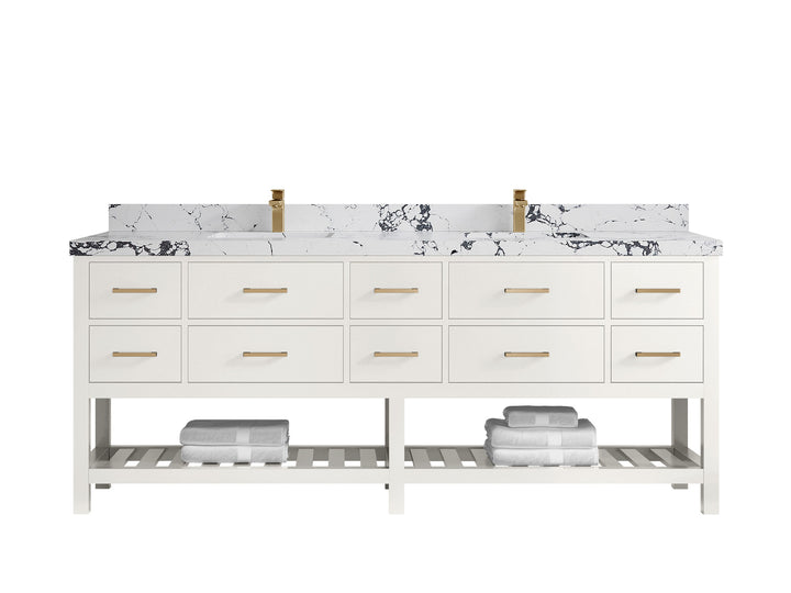 Parker 84 in. W x 22 in. D Double Sink Bathroom Vanity - photo 34