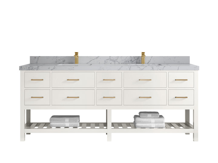 Parker 84 in. W x 22 in. D Double Sink Bathroom Vanity - photo 36