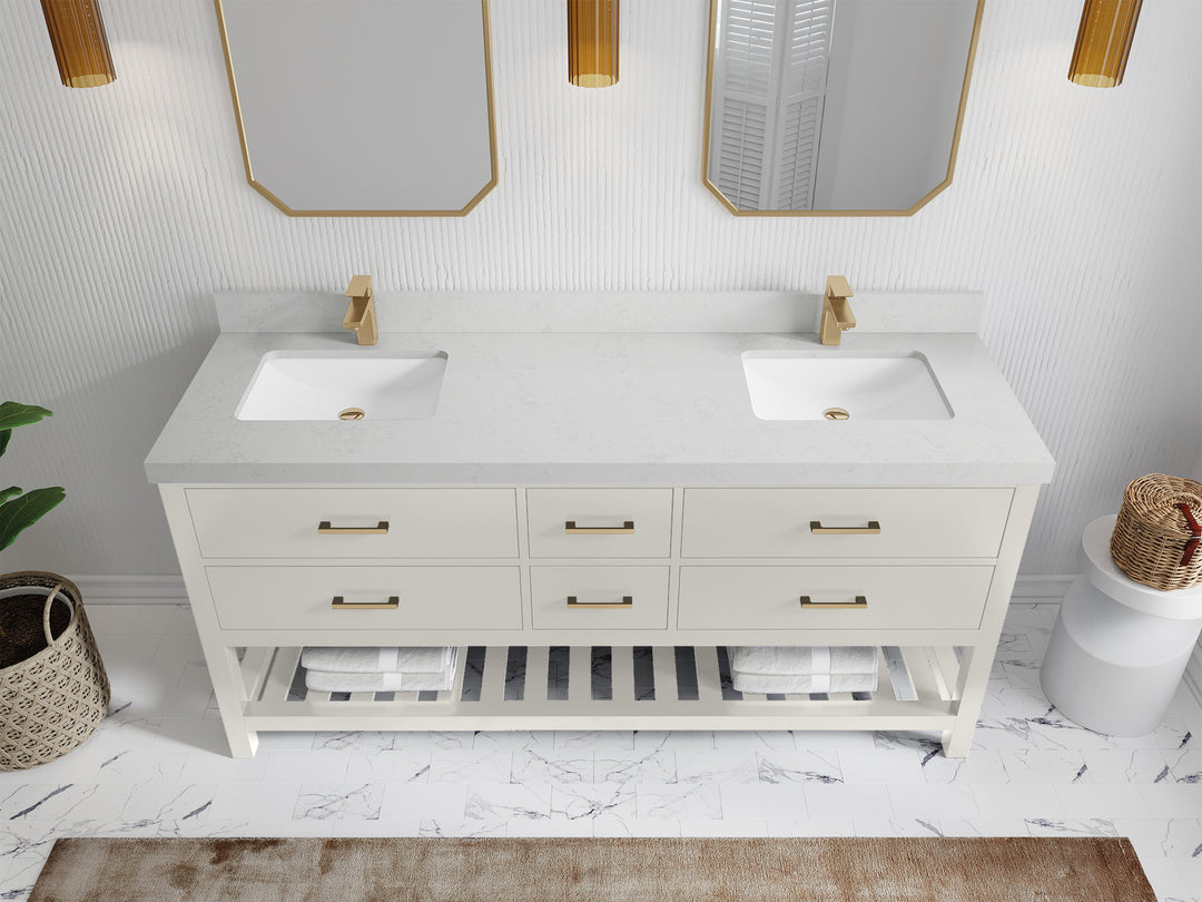 Parker 72 in. W x 22 in. D Double Sink Bathroom Vanity
