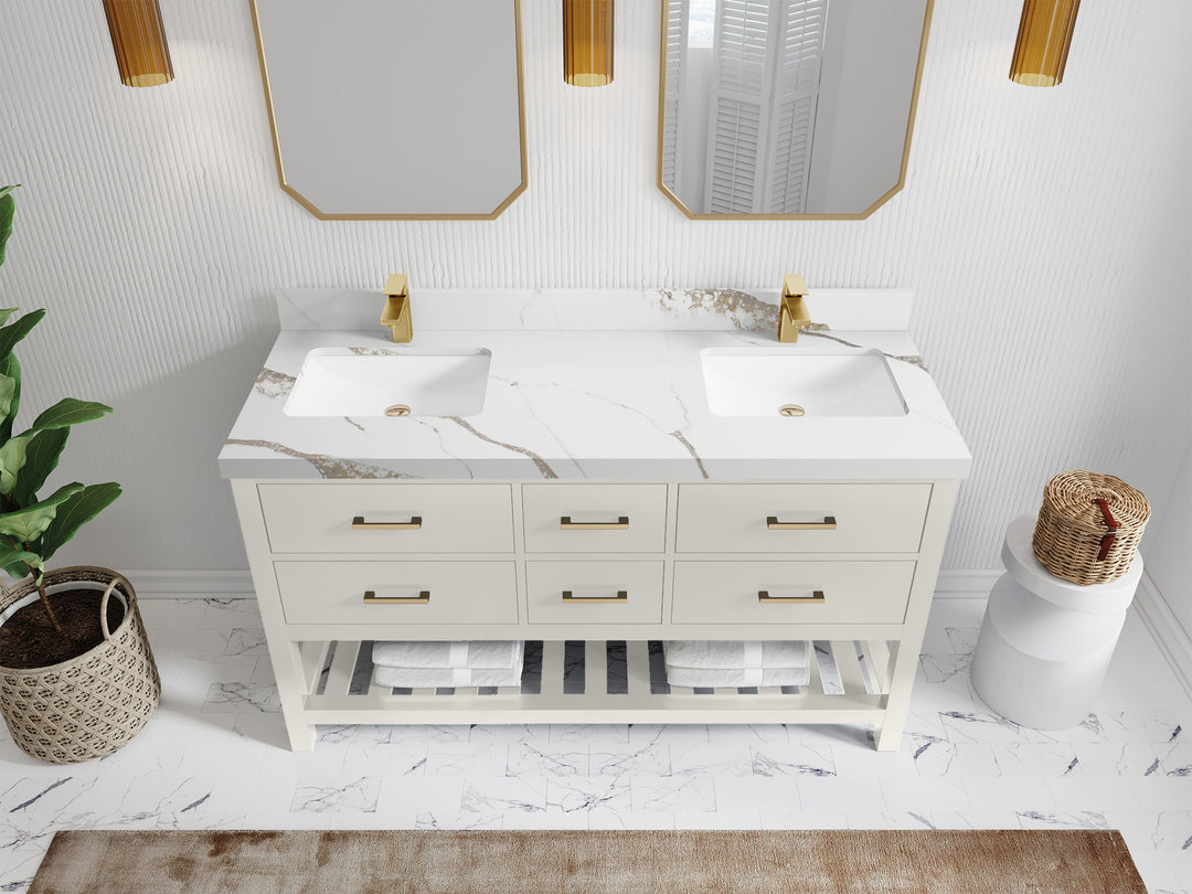Parker 60 in. W x 22 in. D Double Sink Bathroom Vanity