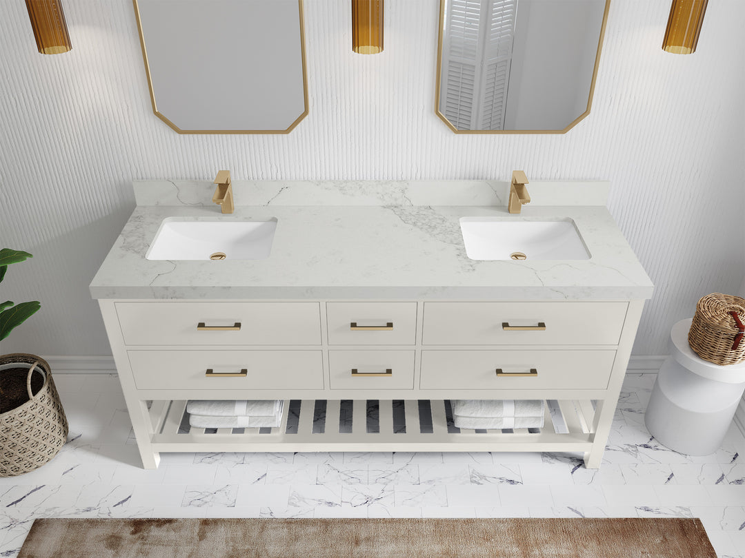 Parker 72 in. W x 22 in. D Double Sink Bathroom Vanity
