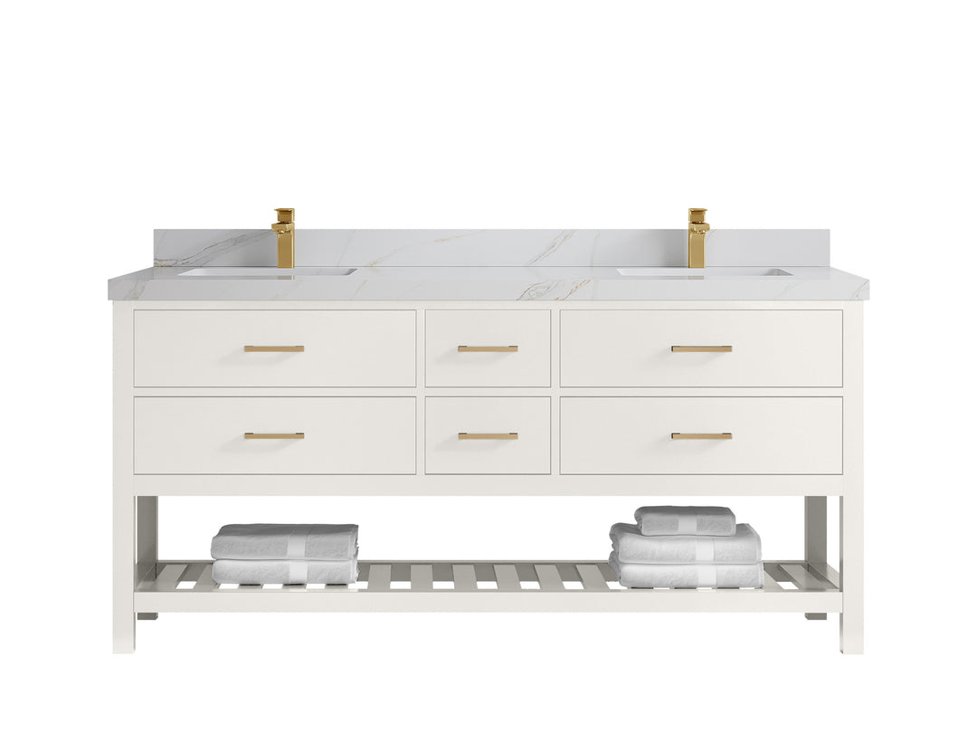Parker 72 in. W x 22 in. D Double Sink Bathroom Vanity