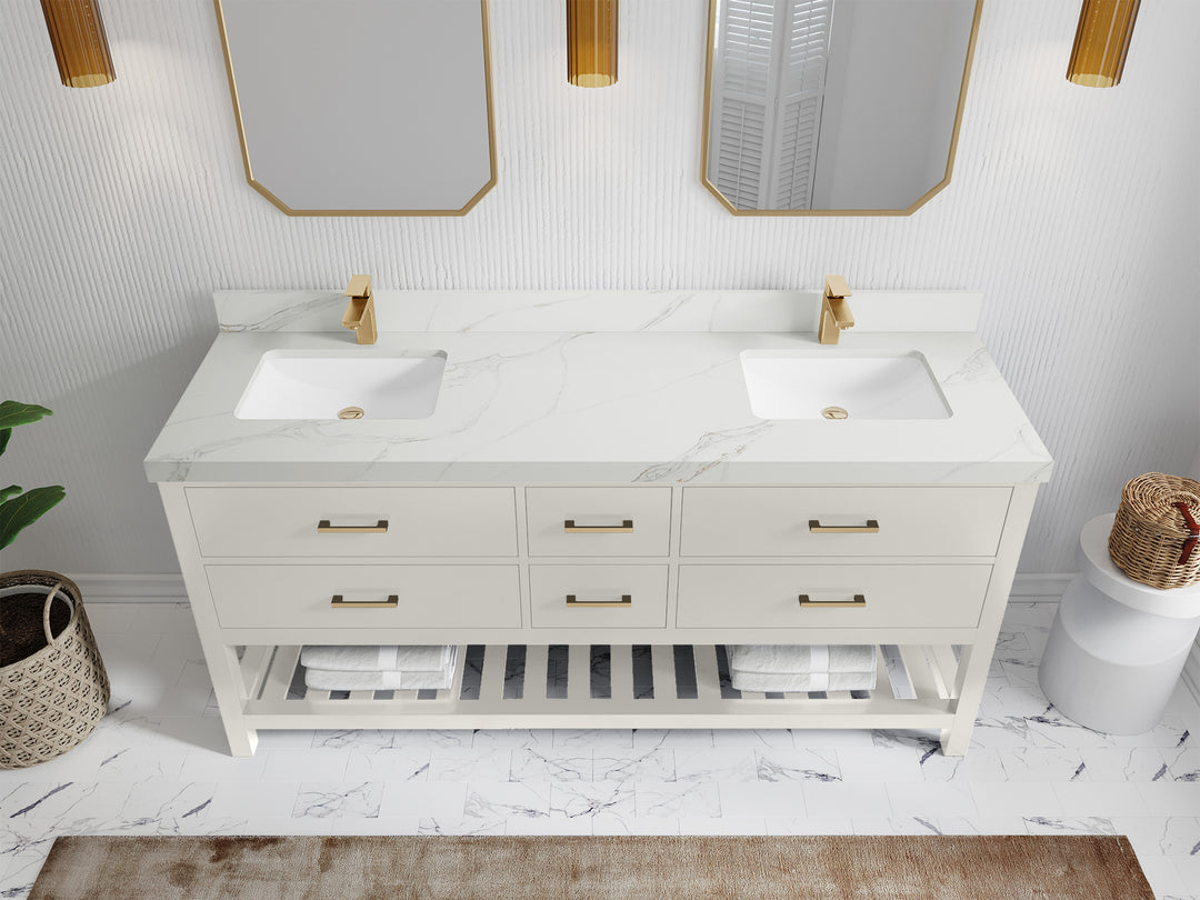 Parker 72 in. W x 22 in. D Double Sink Bathroom Vanity