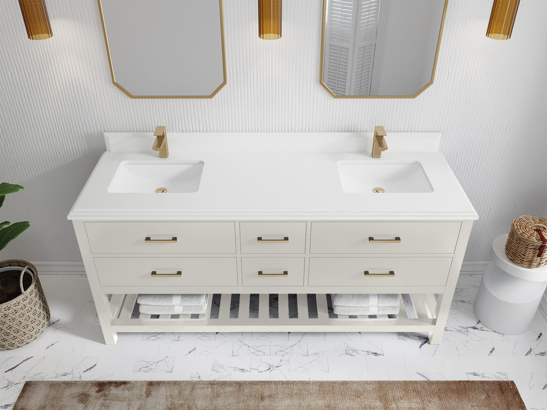 Parker 72 in. W x 22 in. D Double Sink Bathroom Vanity