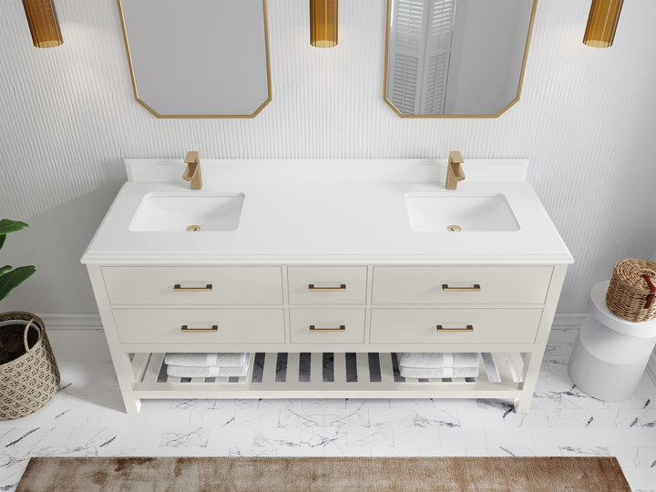Parker 72 in. W x 22 in. D Double Sink Bathroom Vanity - photo 48