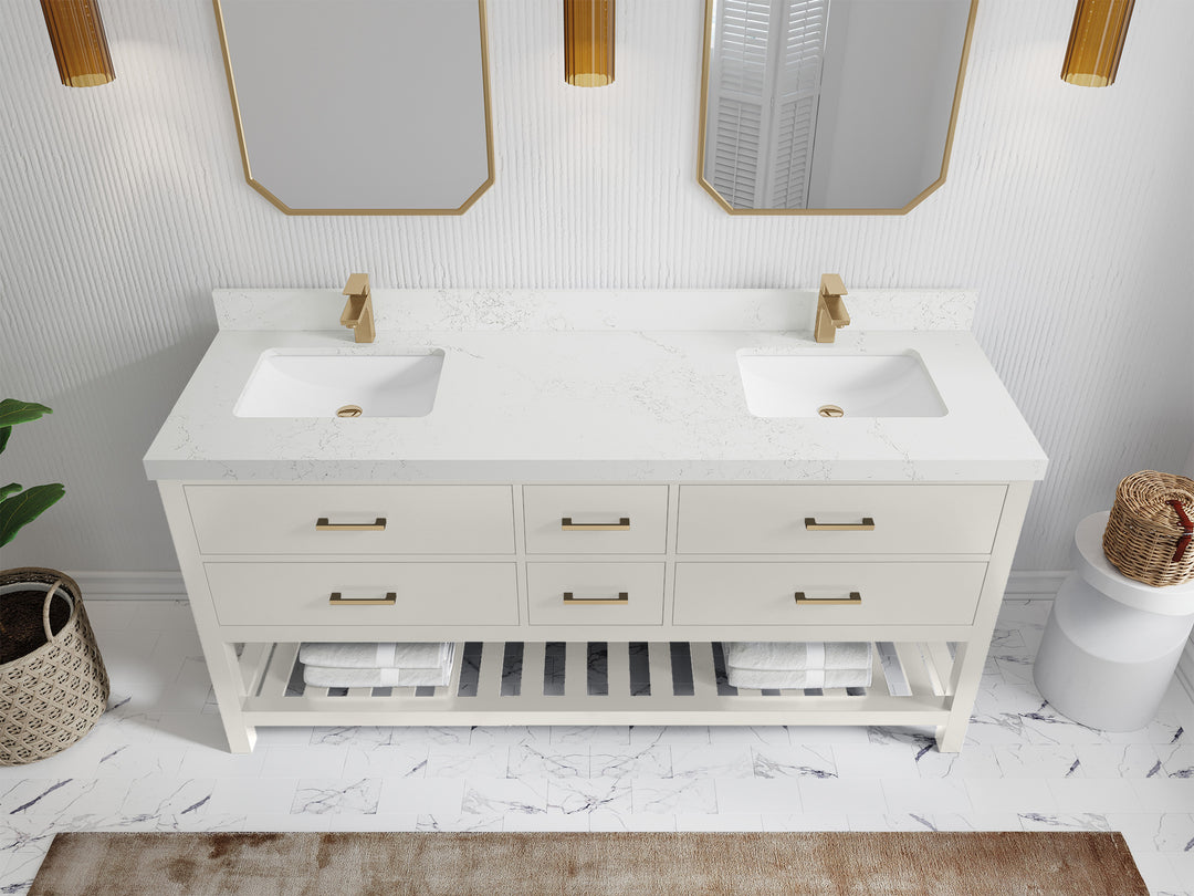 Parker 72 in. W x 22 in. D Double Sink Bathroom Vanity