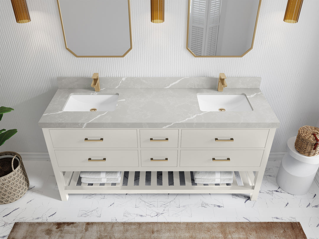 Parker 72 in. W x 22 in. D Double Sink Bathroom Vanity