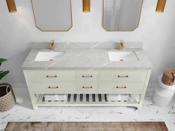 Parker 72 in. W x 22 in. D Double Sink Bathroom Vanity - photo 25