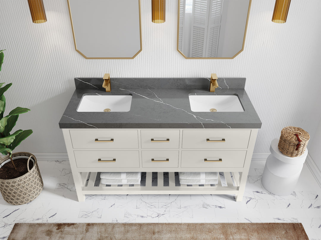 Parker 60 in. W x 22 in. D Double Sink Bathroom Vanity